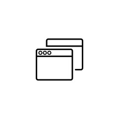 Sticker - Vector Computer Windows Icon on White Background