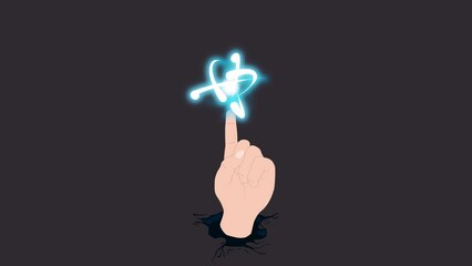 A finger from the darkness, starting a whole new universe