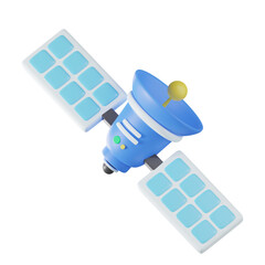 Satelite Communication 3D Illustration