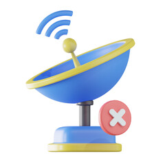 No Network Found Communication 3D Illustration