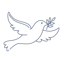 Sticker - dove with olive branch