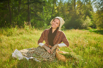 Poster - happy rural girl