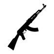Silhouette of the Weapon Gun for Pictogram or Graphic Design Element. Vector Illustration