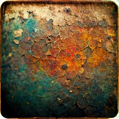 Wall Mural - rusty metal plate. Generative AI Technology