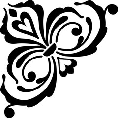 Poster - Decorative floral element, victorian royal corner