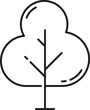 Garden, forest or park fruit tree outline icon