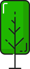 Poster - Tree green spring plant isolated thin line icon