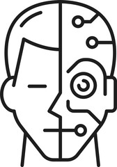 Poster - bionic man fiction character isolated robot face