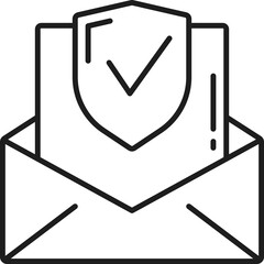 Poster - Documents in envelope mail check security control