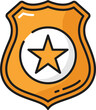 © Vector Tradition - Officer badge with star isolated policeman token
