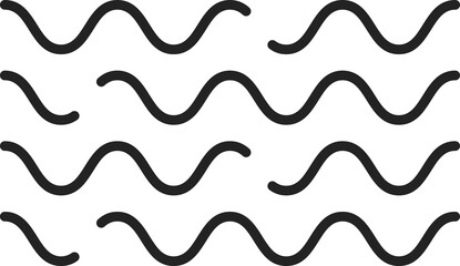 Poster - Waves, storm on sea, surfing weather forecast icon