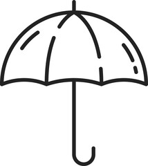Poster - Umbrella rain protection symbol isolated line icon