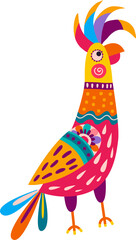 Sticker - Cartoon parrot bird Mexican Brazilian ethnic fowl