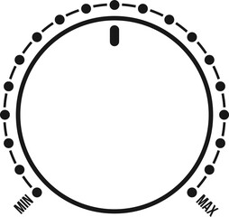 Aufkleber - Sound control knob, volume settings button sign