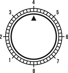 Aufkleber - Circular processing dial knob volume regulator