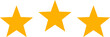 © Vector Tradition - Rating mark of isolated three yellow stars ranking