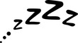 Sleep snore icon, vector zzz doodle bedtime sign