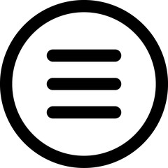 Poster - Hamburger menu mobile navigation round web button