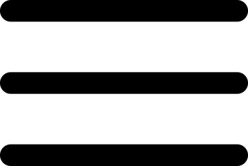 Poster - Three bold lines, hamburger menu web app button