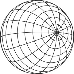 Aufkleber - Original globe element sphere grid of Earth planet