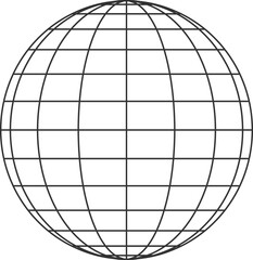 Aufkleber - Vector 3d ball, sphere rotation and projection net
