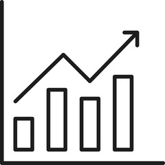 Poster - Growth of chart, sales increase, rise up of profit