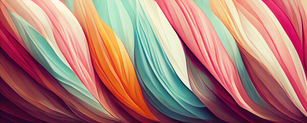 Wall Mural - Organic pastell lines as abstract wallpaper background header