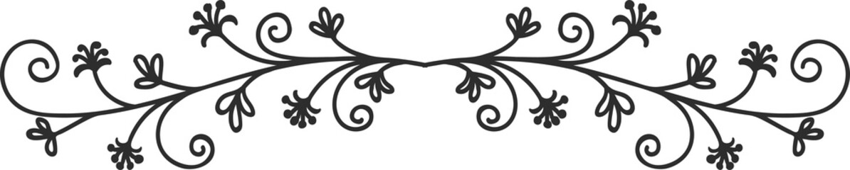 Wall Mural - Floral chapter divider isolated separator break