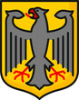 German eagle banner flag of Deutschland color icon