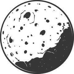 Poster - Planet surface bumps and holes celestial body icon
