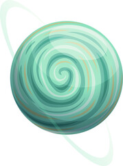Poster - Cartoon eco planet of green ways, fiction world