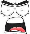 © Vector Tradition - Cartoon angry shout face vector yelling or scream
