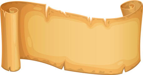 Wall Mural - papyrus torn parchment scroll, paper manuscript