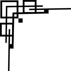 Wall Mural - romantic bracket corner elegant contour edge icon