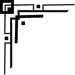 Wall Mural - bracket, decorative corner frame art deco element