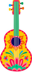 Sticker - Guitar latin music spanish or mexican instrument