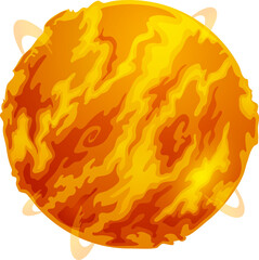 Wall Mural - Outer space globe, burning planet in atmosphere