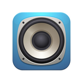 Aufkleber - Sound speaker icon with audio music stereo system