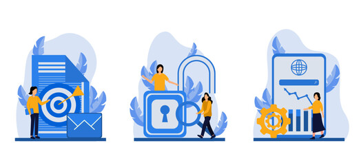 Flat bundle marketing design illustration