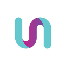 Alphabet U N Union Together Seamless Ribbon Logo Symbol Icon Design