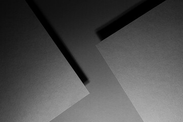 Poster - grey carbon abstract geometric background with soar rectangle surfaces of sheet with corners in hard