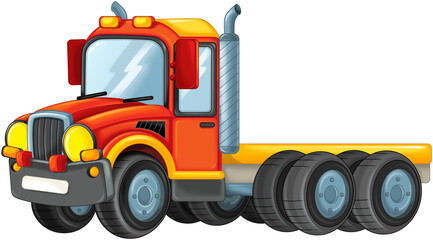 Wall Mural - cartoon funny cargo truck isolated illustration for children