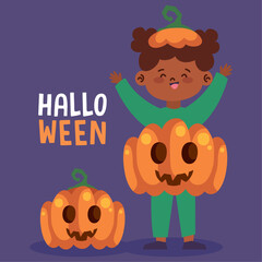 Sticker - halloween lettering card