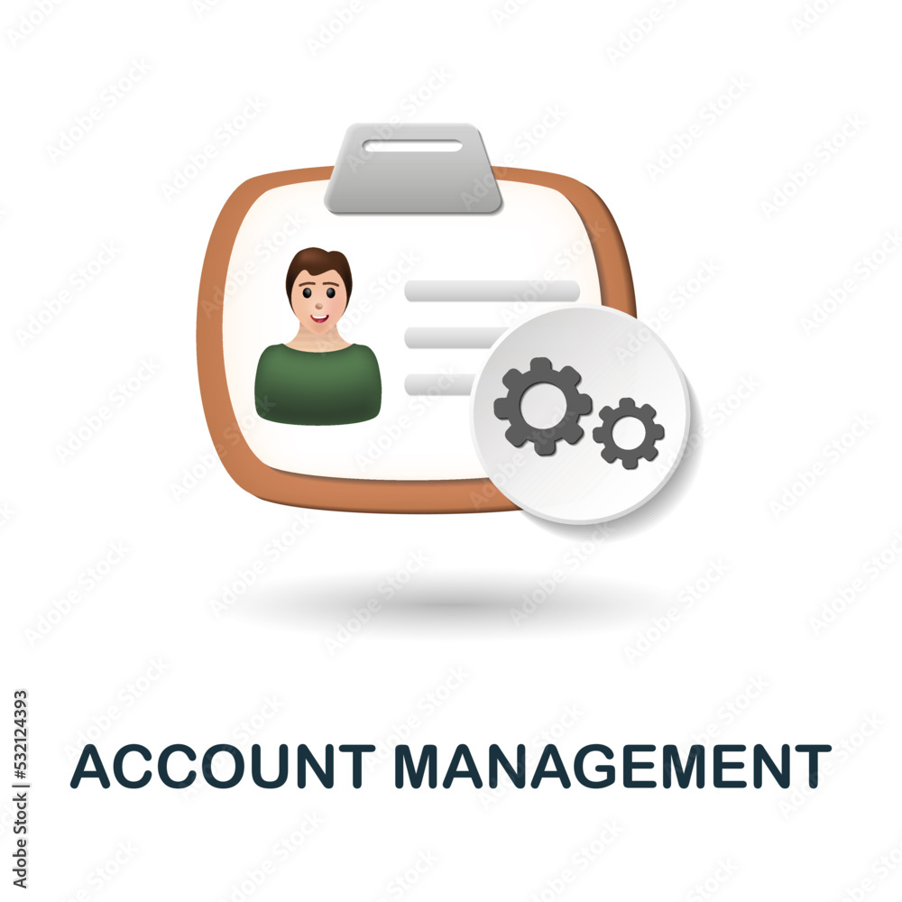 Account Management icon. 3d illustration from company management ...