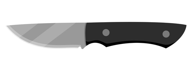 Wall Mural - Hunting knife. Cute knife isolated on white background. Vector illustration.