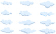 © Rhidona - set of clouds with cartoon style
