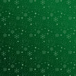 Christmas green snowflake background. Vector illustration