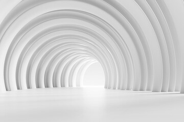 Aufkleber - 3d render of abstract futuristic architecture design. 