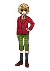 Sticker - anime style character full body illustration	