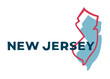 New Jersey US State. Sticker on transparent background